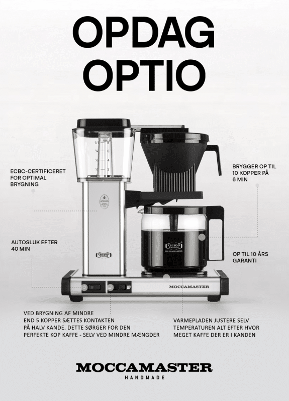 Moccamaster Kaffemaskine Optio Gold - Billede 3