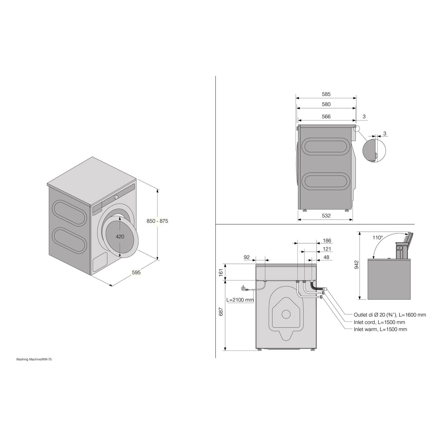 Asko Vaskemaskine W2096R.W - Billede 7